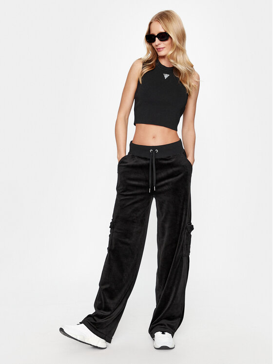 Juicy Couture Juicy Couture Melegítő alsó Audree JCWBJ23334 Fekete Loose Fit