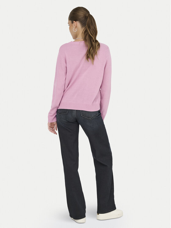 ONLY ONLY Пуловер Xmas Shine 15355004 Розов Regular Fit