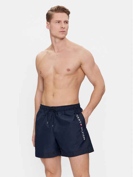 Tommy Hilfiger Tommy Hilfiger Szorty kąpielowe UM0UM03258 Granatowy Regular Fit