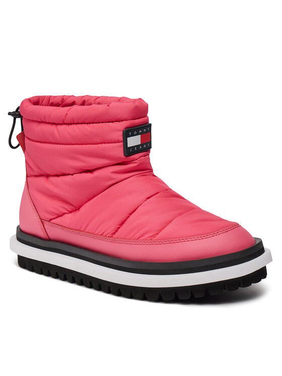 Tommy Jeans Tommy Jeans Ботильйони Tjw Padded Flat Boot EN0EN02292 Рожевий