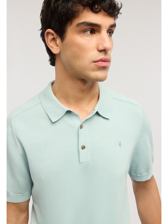 Trussardi Trussardi Sweter M0608000065N014 Turkusowy Regular Fit