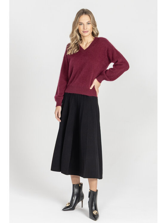 Deni Cler Milano Deni Cler Milano Sweter T-DC-S451-E5-90-39-1 Bordowy Regular Fit
