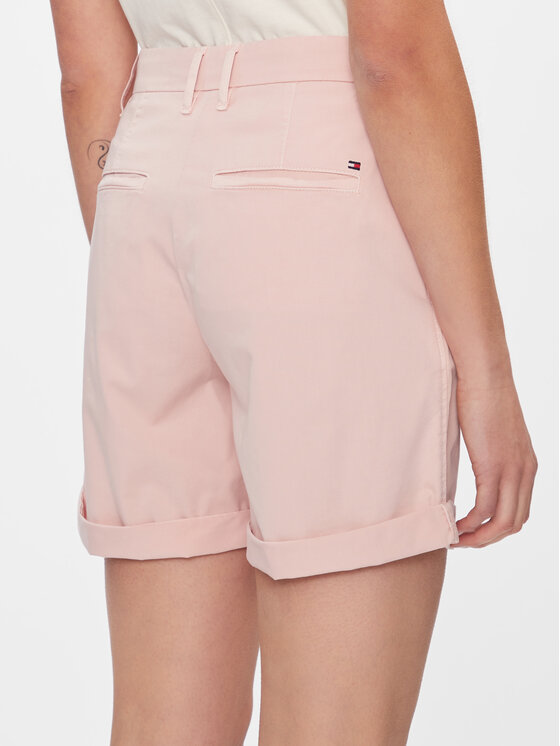 Tommy Hilfiger Tommy Hilfiger Szorty materiałowe WW0WW42457 Różowy Regular Fit