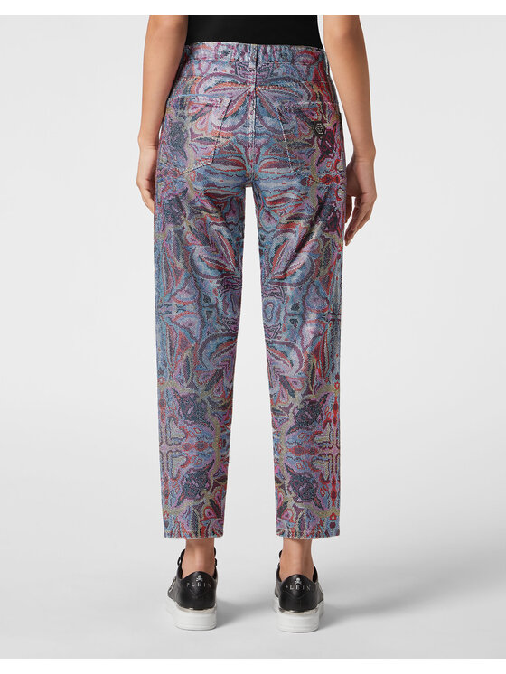 PHILIPP PLEIN PHILIPP PLEIN Jeansy 15665 Biały Mom Fit