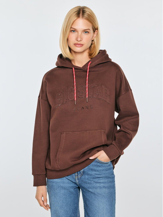 BIG STAR BIG STAR Bluza ROMANA Brązowy Basic Fit