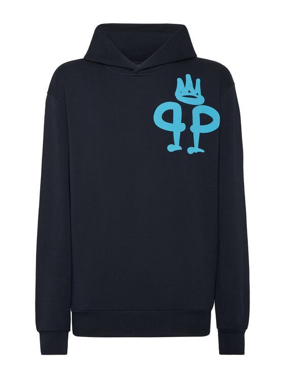 PHILIPP PLEIN PHILIPP PLEIN Mikina 9587 Modrá Regular Fit