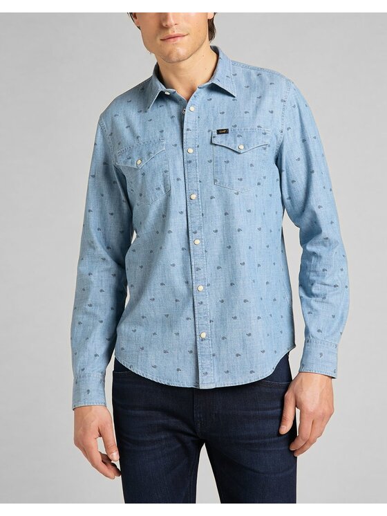 Lee Lee Camicia CLEAN REG WESTERN Blu Regular Fit