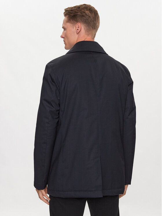 BOSS Boss Płaszcz P-Hyde-Peacoat-233 50498100 Granatowy Slim Fit