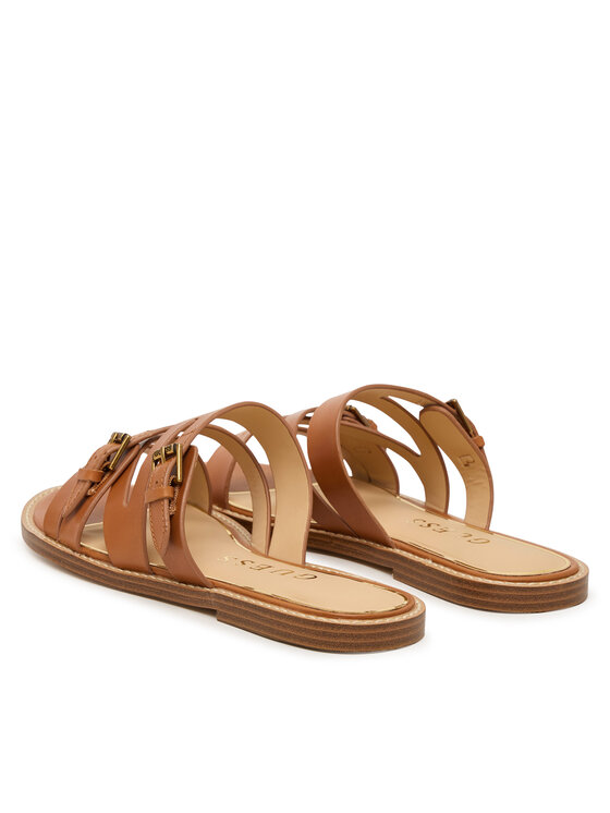 Guess Guess Şlapi FLJGRY LEA03 Maro deschis