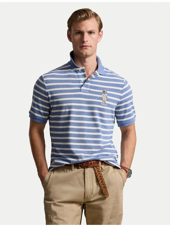 Polo Ralph Lauren Tricou polo 710941863001 Albastru Custom Slim Fit