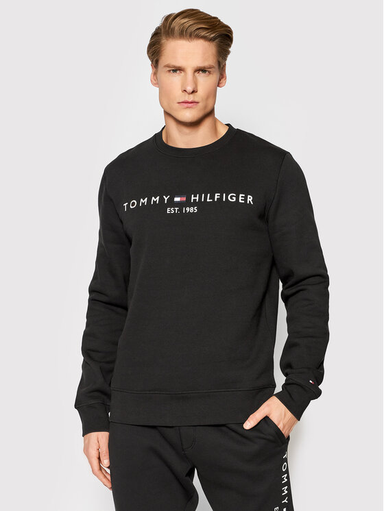 Tommy Hilfiger Tommy Hilfiger Trenirka Logo MW0MW24845 Črna Regular Fit