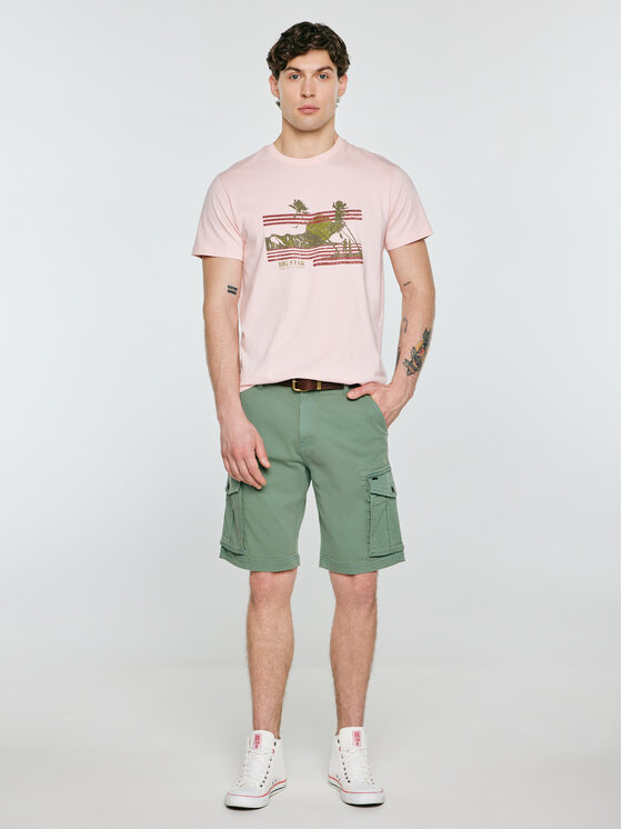 BIG STAR BIG STAR T-Shirt REGGER Różowy Basic Fit