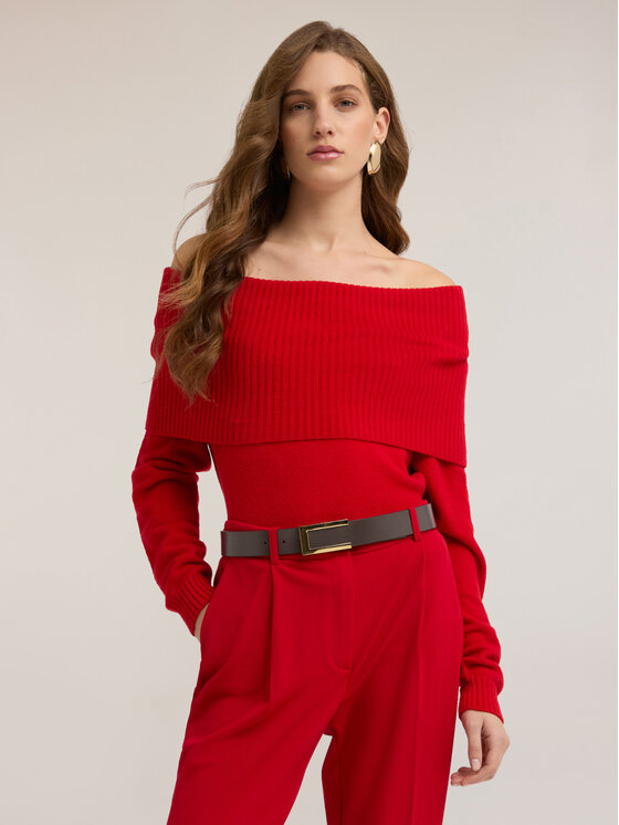 Motivi Motivi Maglione M095E002074N016 Rosso Over Fit