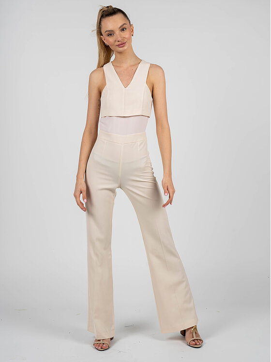 Patrizia Pepe Patrizia Pepe Kombinezon DP1318 AB73 Beżowy Slim Fit