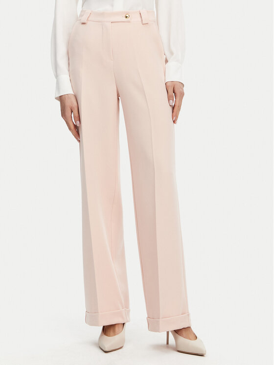 Maryley Maryley Kalhoty z materiálu 25EB537/M26/43PY Růžová Regular Fit