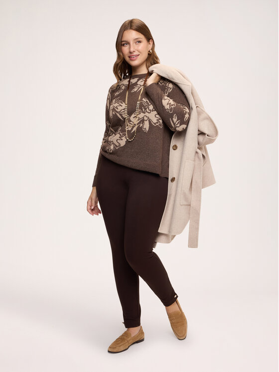 Fiorella Rubino Fiorella Rubino Pantaloni di tessuto P086L002516N022 Marrone Skin Fit