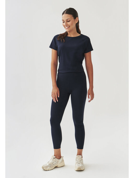 TATUUM TATUUM Kalhoty z materiálu LEA Tmavomodrá Fitted Fit