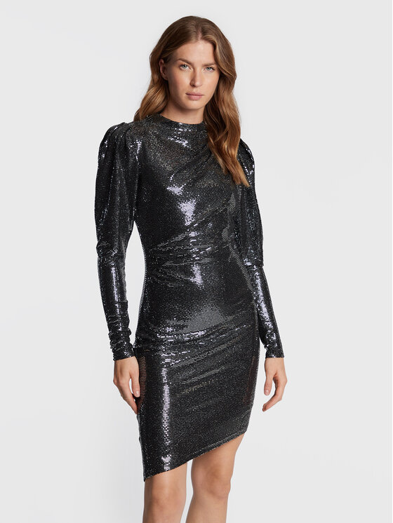 Bruuns Bazaar Cocktail obleka Allium Maggie BBW3232 Črna Slim Fit