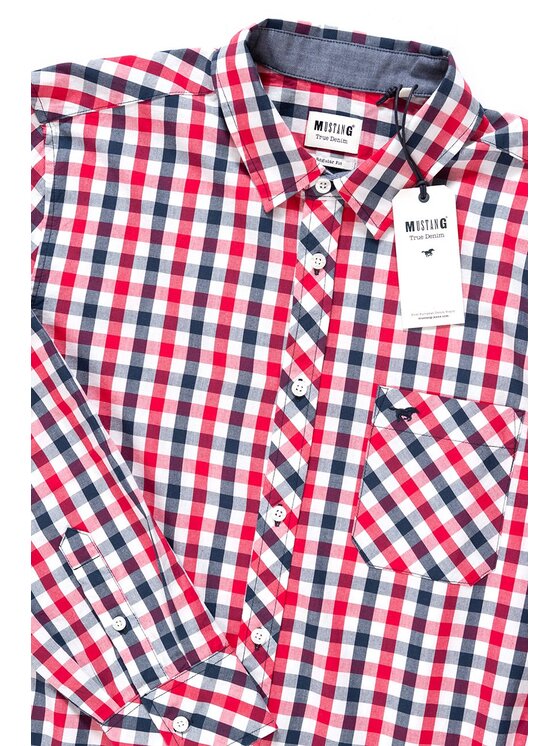 Mustang Mustang Camicia 1/1SLV_1/P_KC Bianco Regular Fit