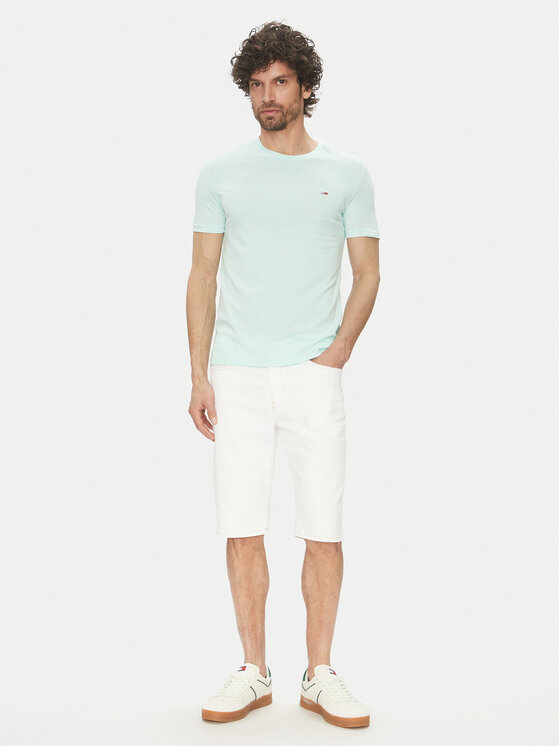 Tommy Jeans Tommy Jeans Majica DM0DM20363 Zelena Slim Fit
