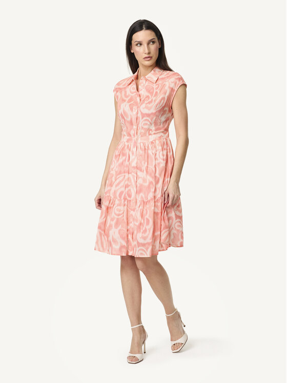 KMX KMX Sukienka letnia 923350016 Pomarańczowy Flare Fit