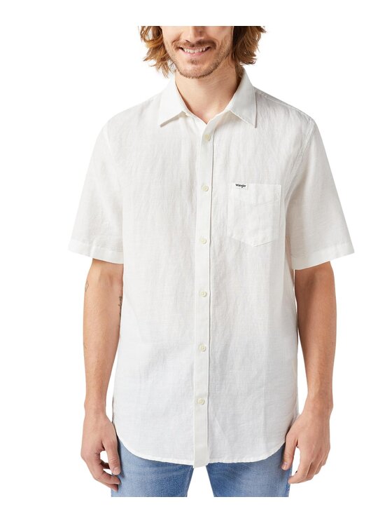 Wrangler Wrangler Camicia 112352187 Bianco Regular Fit