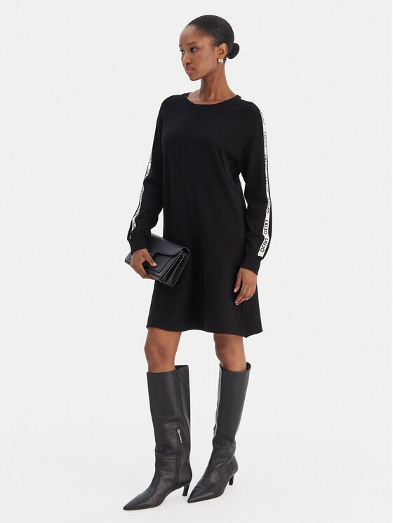 Liu Jo Sport Liu Jo Sport Úpletové šaty TF5288 MS63L Čierna Regular Fit