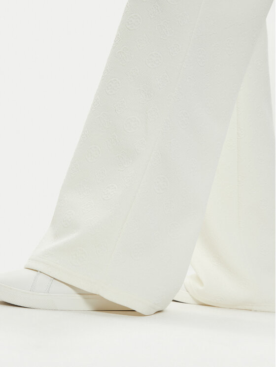 Guess Guess Pantaloni palazzo Peony V4BB02 KCHR2 Bianco Relaxed Fit