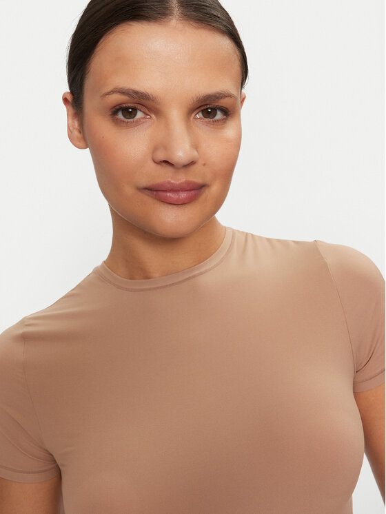 Dorina Dorina Majica Noa FXTO0015MI116 Rjava Slim Fit
