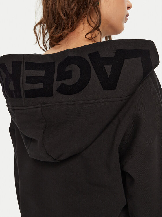 KARL LAGERFELD KARL LAGERFELD Bluză A1W20064 Negru Relaxed Fit