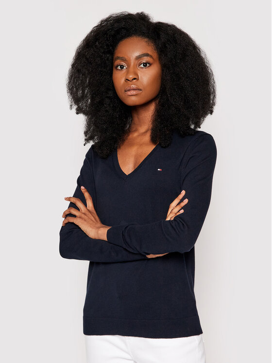 Tommy Hilfiger Tommy Hilfiger Megztinis Heritage WW0WW25294 Tamsiai mėlyna Regular Fit