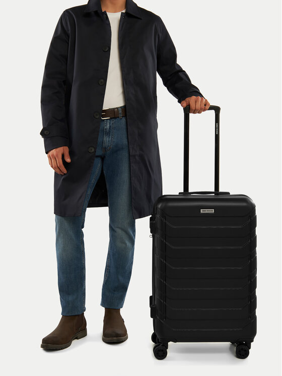 GINO ROSSI Gino Rossi Μεσαία Βαλίτσα GIN-M-001-05-BLACK Μαύρο