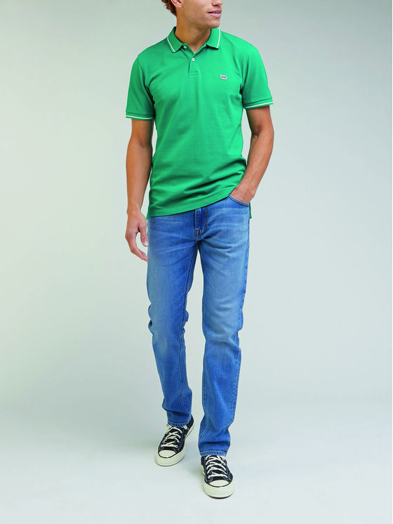 Lee Lee Polo Pique L61ARLA12 112330617 Zielony Regular Fit