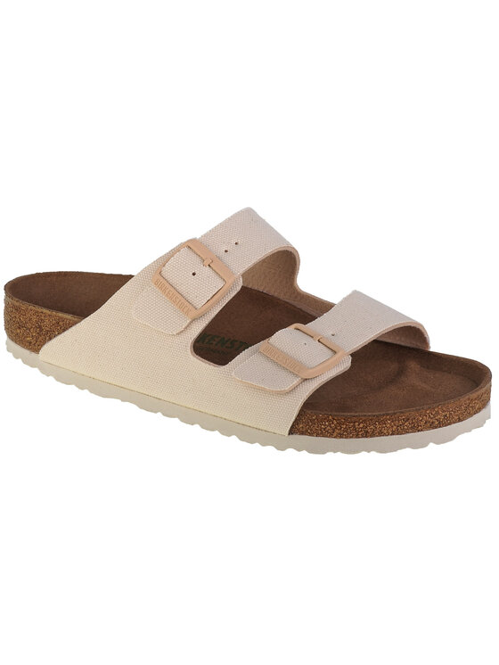 Klapki, rozmiar 44, Białe, Birkenstock Arizona Vegan TEX