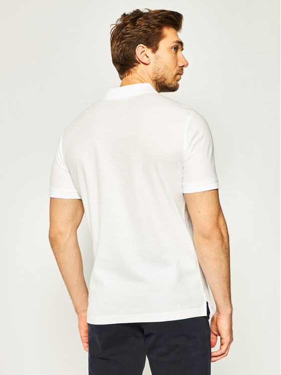 Calvin Klein Calvin Klein Poloshirt Refined Pique Chest Logo K10K02964 Weiß Slim Fit