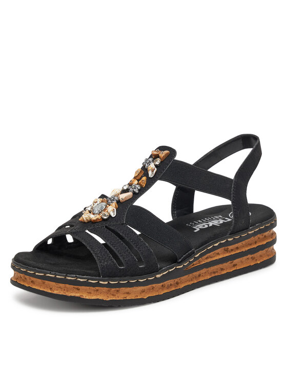Rieker Rieker Sandalen 62949-00 Schwarz