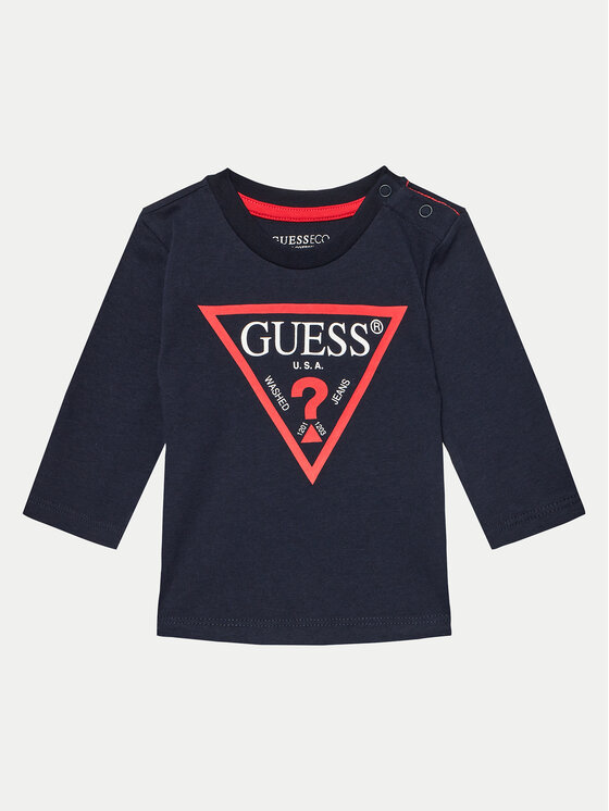 Guess Blúzka N84I24 K8HM0 Tmavomodrá Regular Fit