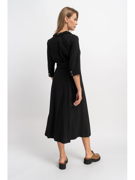 CLICK CLICK Každodenné šaty 60-6052 Čierna Premium Fit