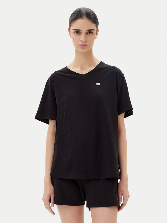 EA7 Emporio Armani Tričko 7W000029 AF10373 UC001 Čierna Loose Fit