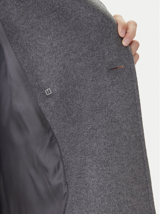 Weekend Max Mara Weekend Max Mara Palton de lână Resina 2525016102 Gri Regular Fit