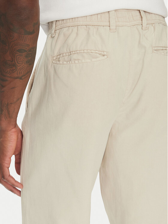 Lindbergh Lindbergh Auduma bikses 30-008031 Bēšs Relaxed Fit