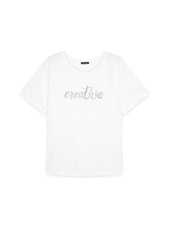 Fiorella Rubino Fiorella Rubino T-Shirt G02CL008838N011 Biały Regular Fit