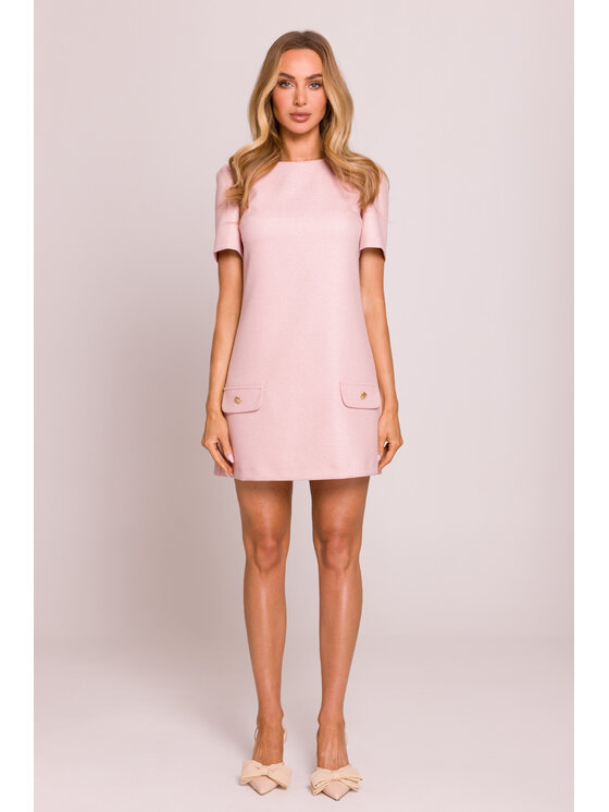 Made of Emotion Made of Emotion Sukienka letnia M855 Różowy Premium Fit