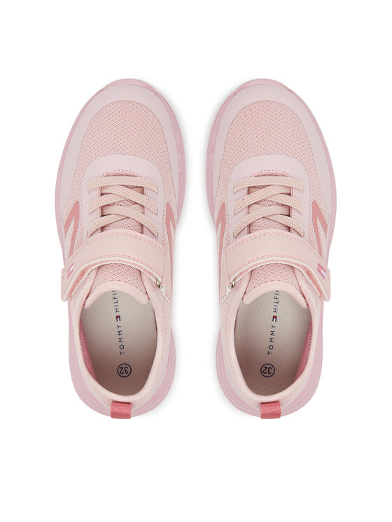 Tommy Hilfiger Tommy Hilfiger Сникърси Low Cut Lace-Up/Velcro Sneaker T1A9-33990-1843 S Розов
