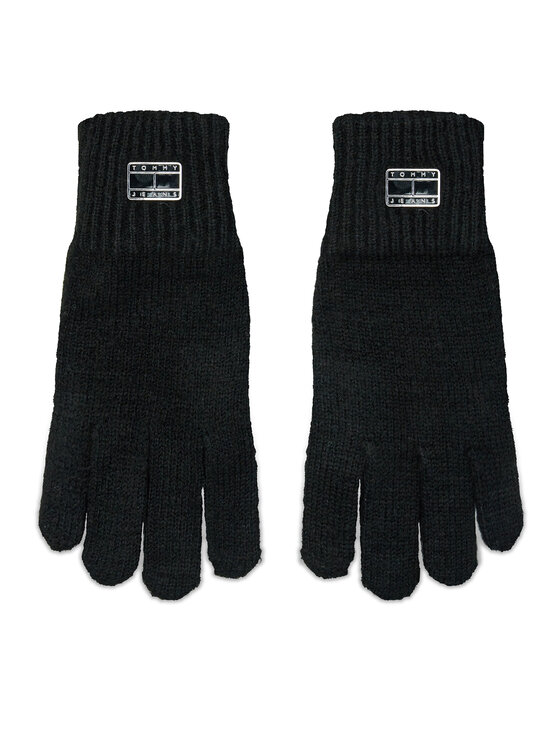 Mănuși de Damă Tommy Jeans Tjw Cosy Knit Gloves AW0AW15481 Negru