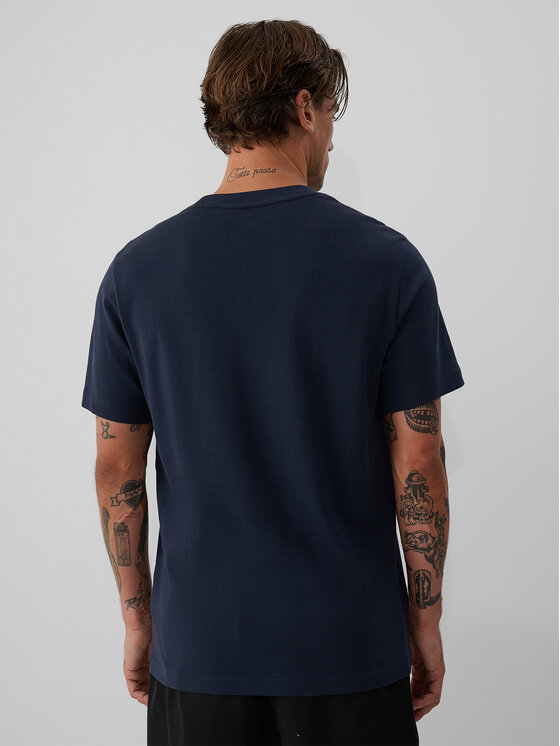 4F 4F T-Shirt ESSENTIAL Granatowy Regular Fit