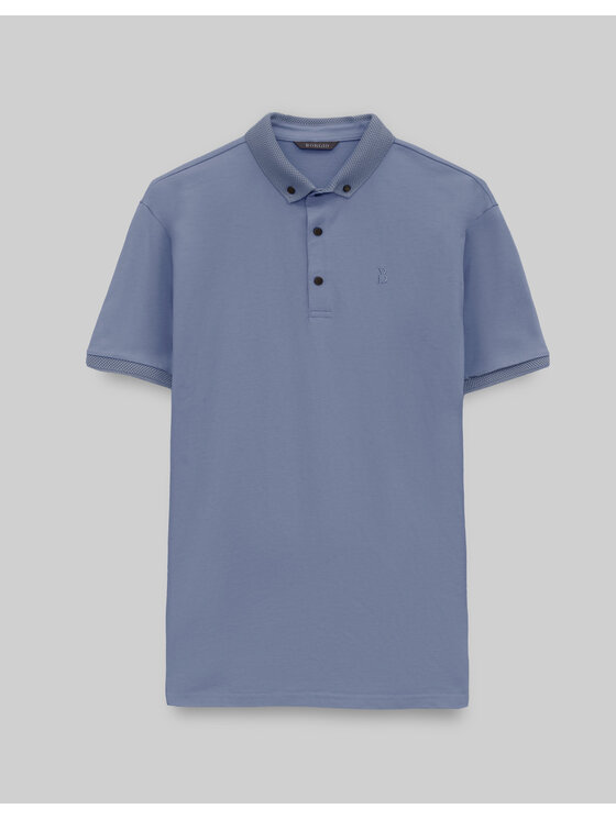 Borgio Borgio Polo matteo_01 Niebieski Classic Fit