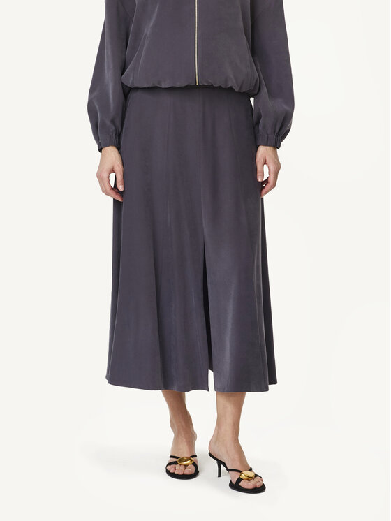 KMX KMX Spódnica midi 115830025 Szary Flare Fit