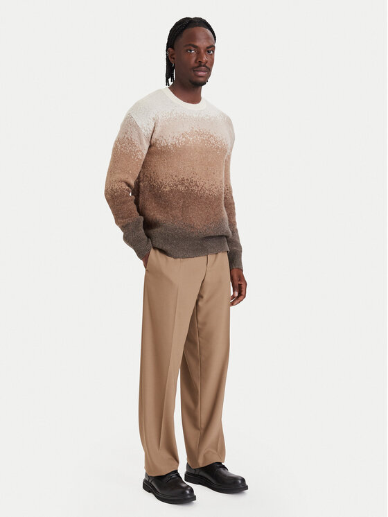 KARL LAGERFELD KARL LAGERFELD Sweter 655025 564307 Brązowy jasny Regular Fit