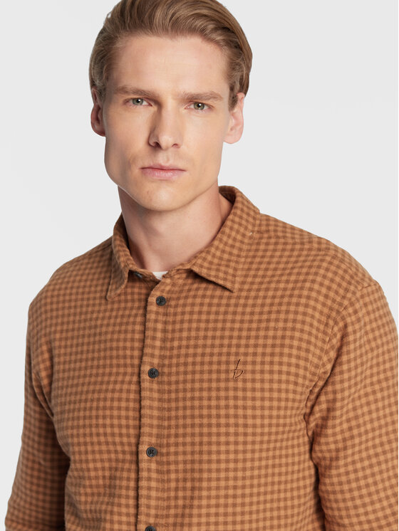 Camicia 20714317 Marrone Regular Fit
